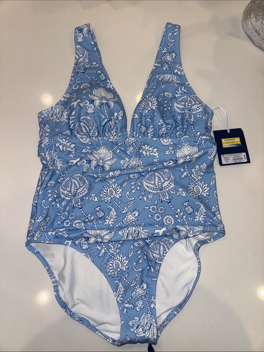 Roller Rabbit X TARGET Light Blue Floral One-Piece Swimsuit NWT SIZE MEDIUM